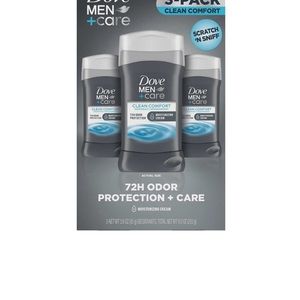 Dove Men+Care Aluminum-Free Deodorant; Clean Comfort, 3 Ounce (Pack of 3)